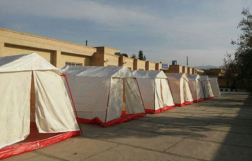 اردوگاه اسکان موقت در پنج نقطه خوی ایجاد شده است