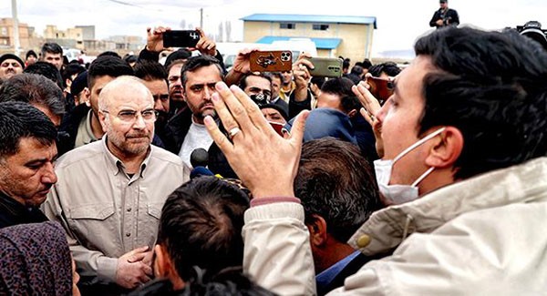 رئیس مجلس از مناطق زلزله‌زده خوی بازدید کرد